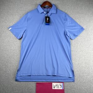 RLX Ralph Lauren Performance Polo Shirt Mens Medium Stretch Light Blue New NWT
